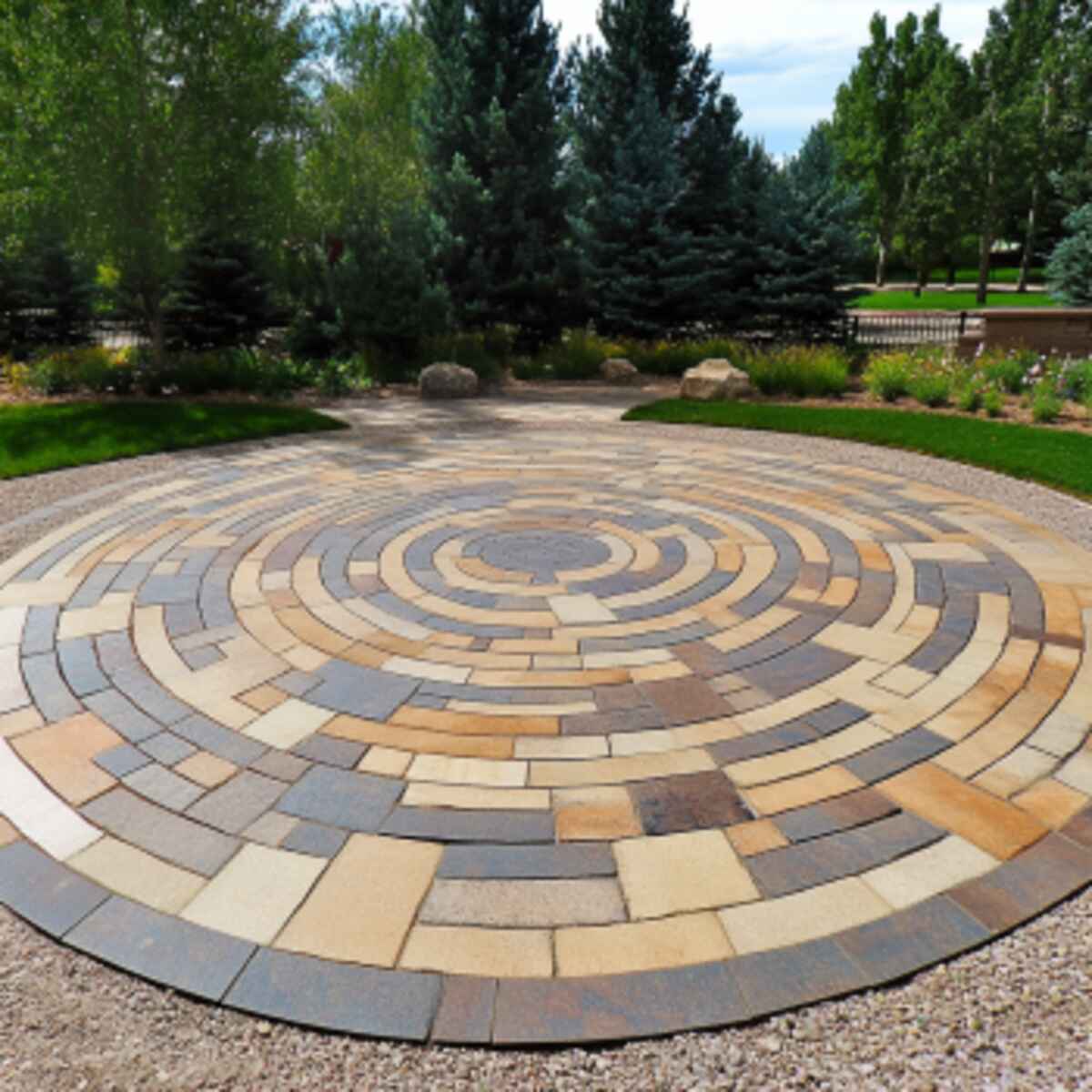 Circular Paver Labyrinth