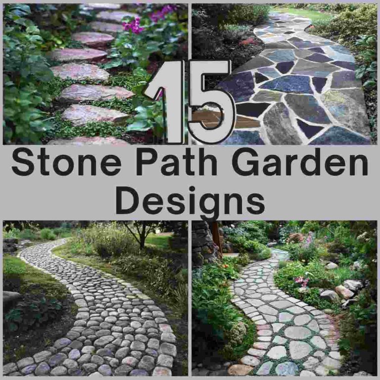 15 Beautiful Stone Path Garden Designs
