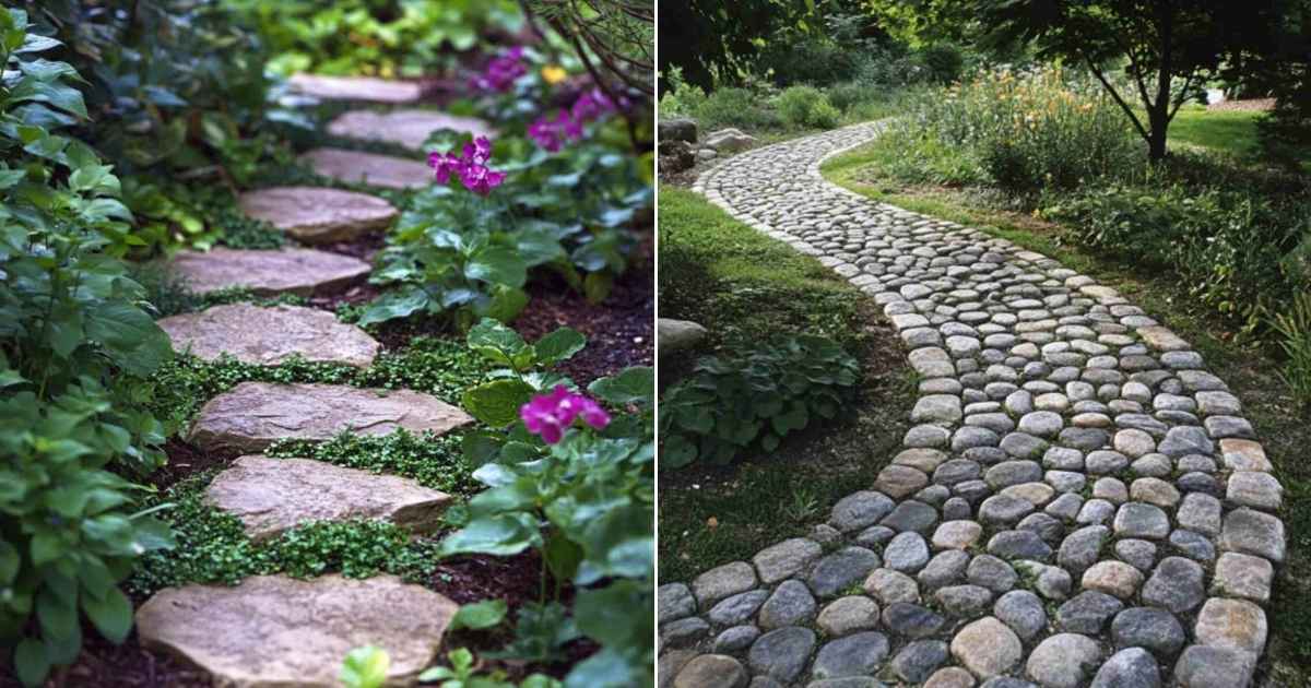 15 Beautiful Stone Path Garden Designs