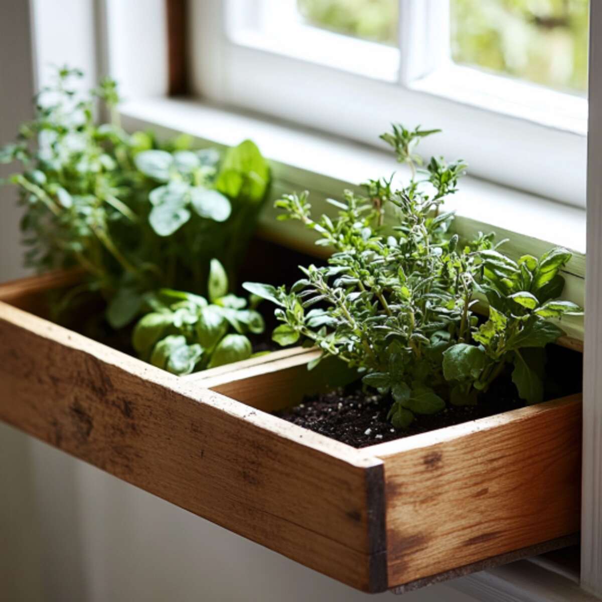 Dresser Drawer Herb Garden -