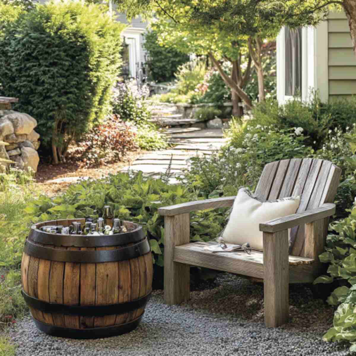 Drum Barrel Garden Seat
