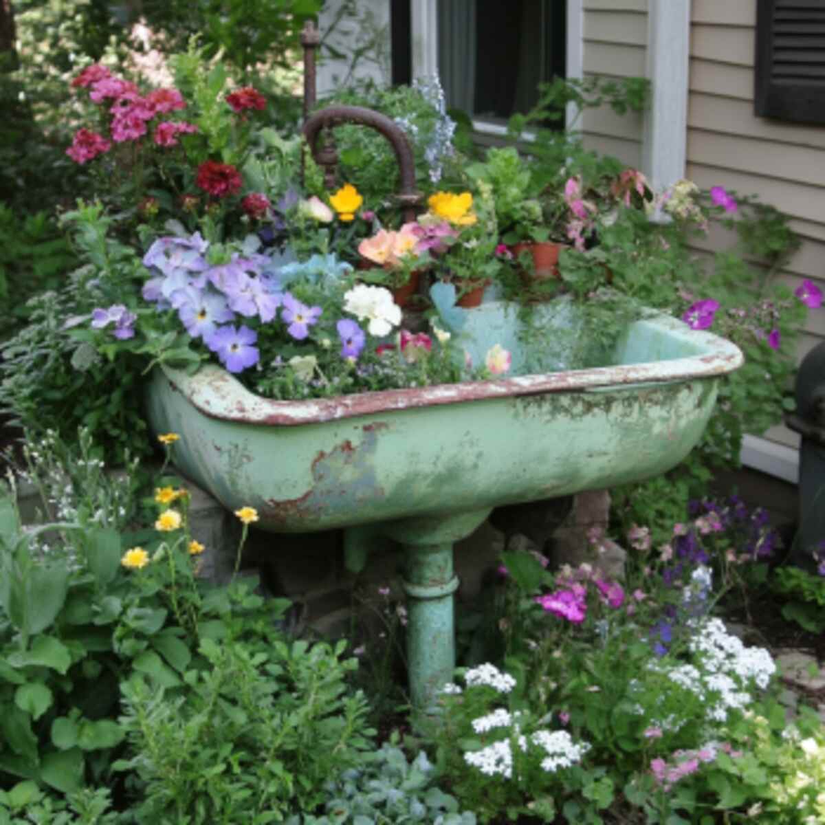 Vintage Sink Flower Bed