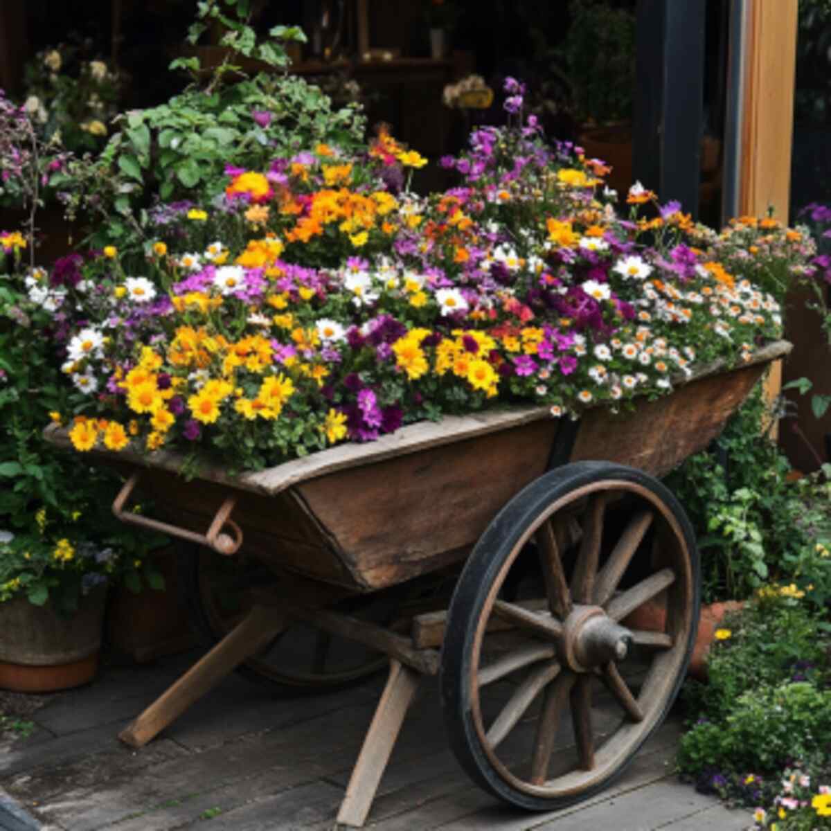 Wheelbarrow Flower Display