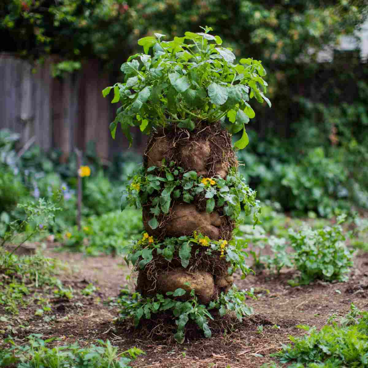 Composting Potato Tower