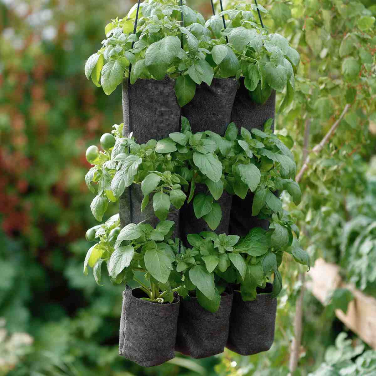 Hanging Potato Pouch Tower