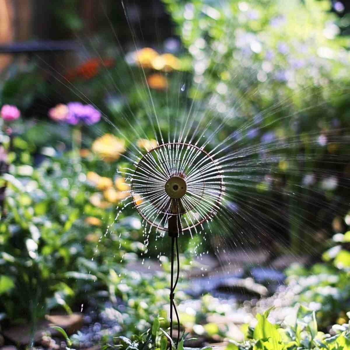 Oscillating Sprinkler Using Old Fan Parts