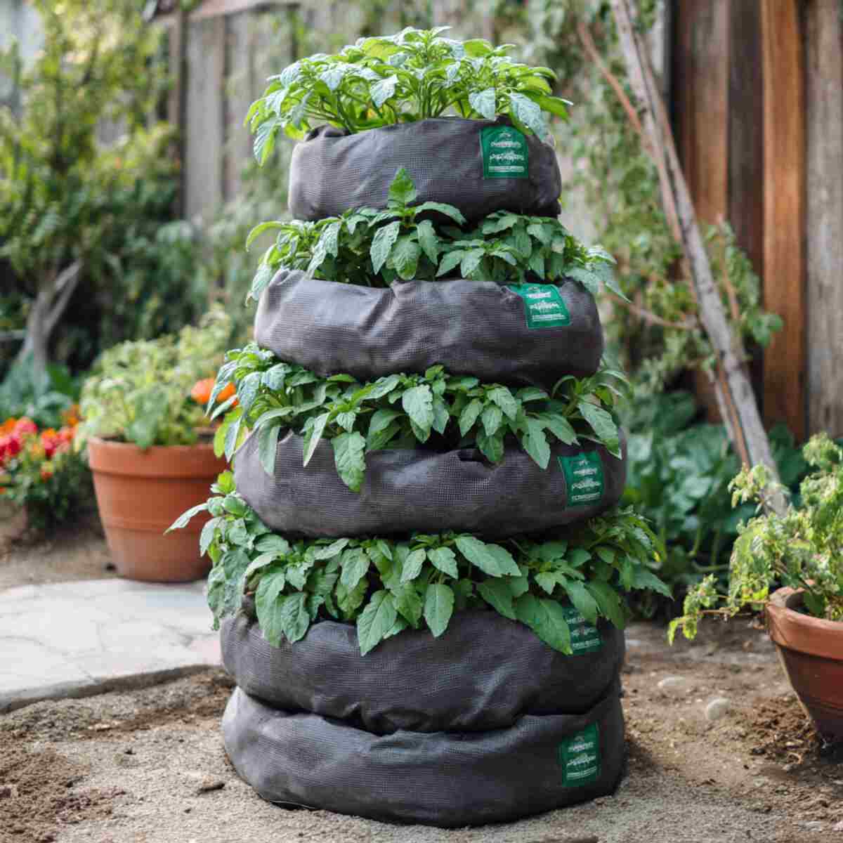 Vertical Grow Bag Tower