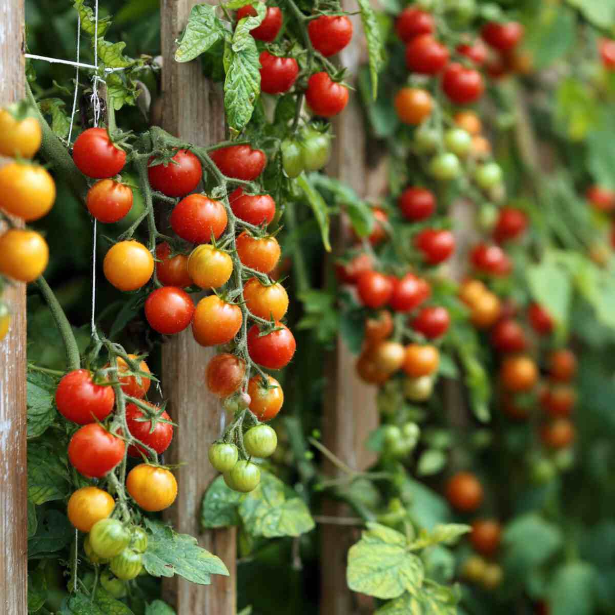 Cherry Tomatoes on Trellis