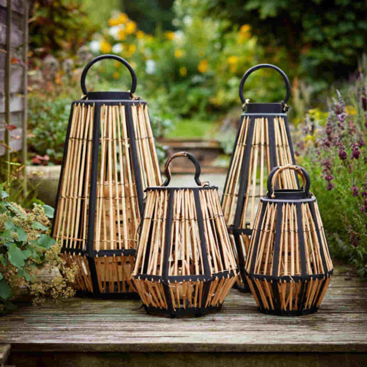 Bamboo Garden Lantern Holders
