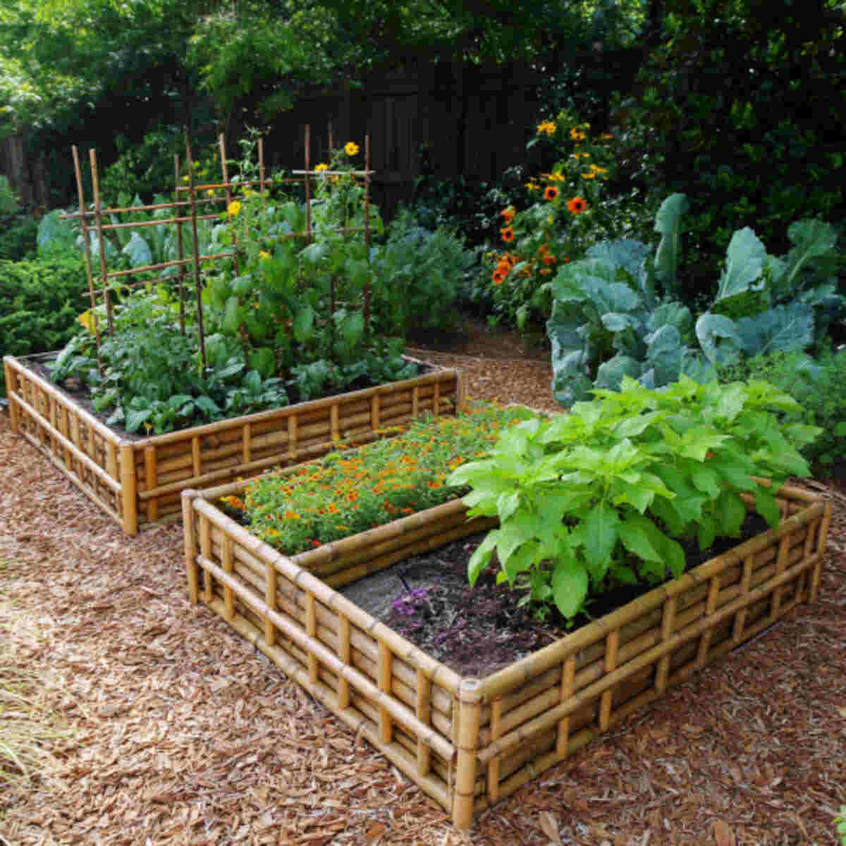 Bamboo Raised Garden Beds