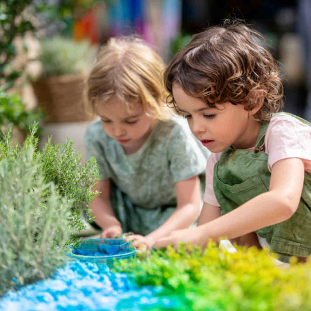 Kids’ Sensory Dye Garden with Touch-Friendly Plants
