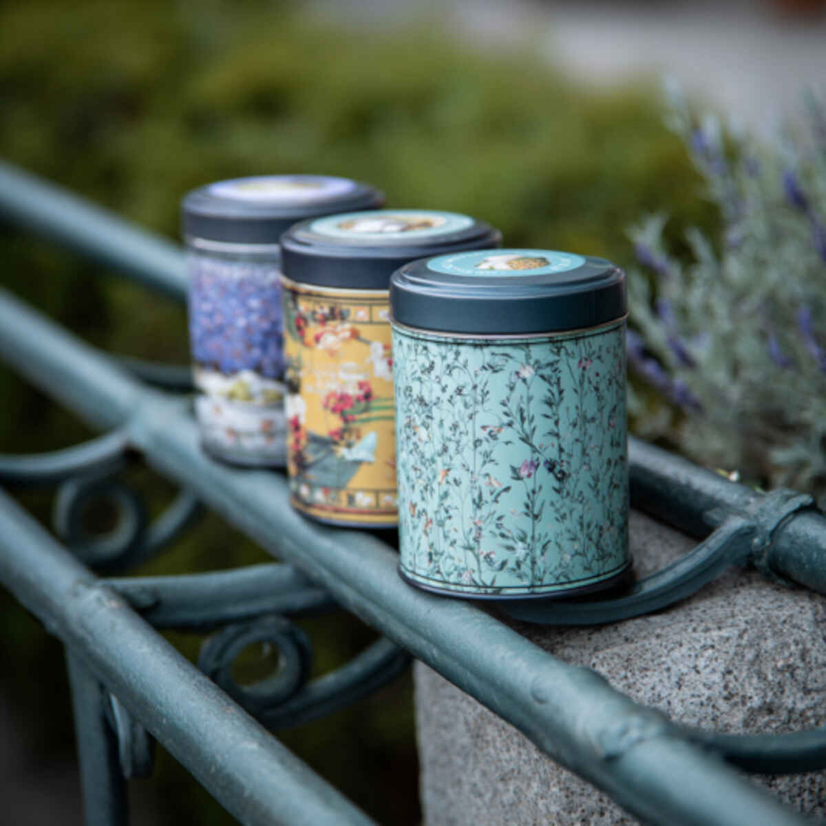 Magnet-Backed Tea Tins for Fridge or Metal Railing