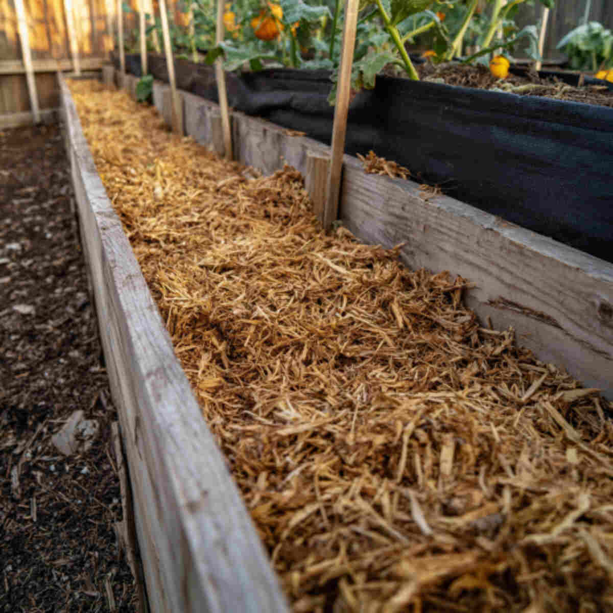 Mulching Under Raised Garden Beds