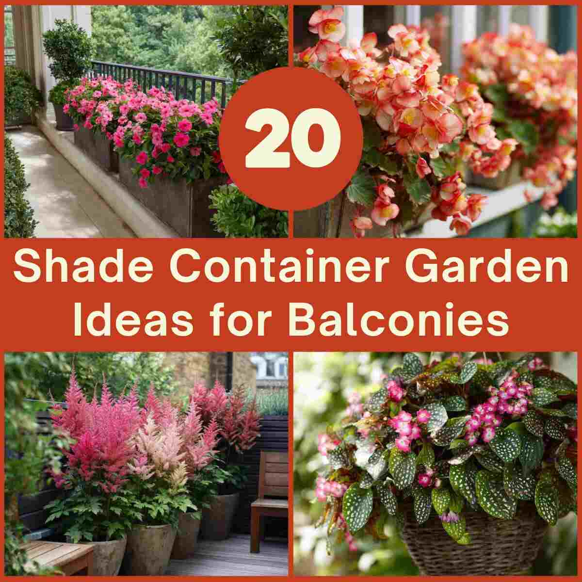 Shade Container Garden Ideas for Balconies