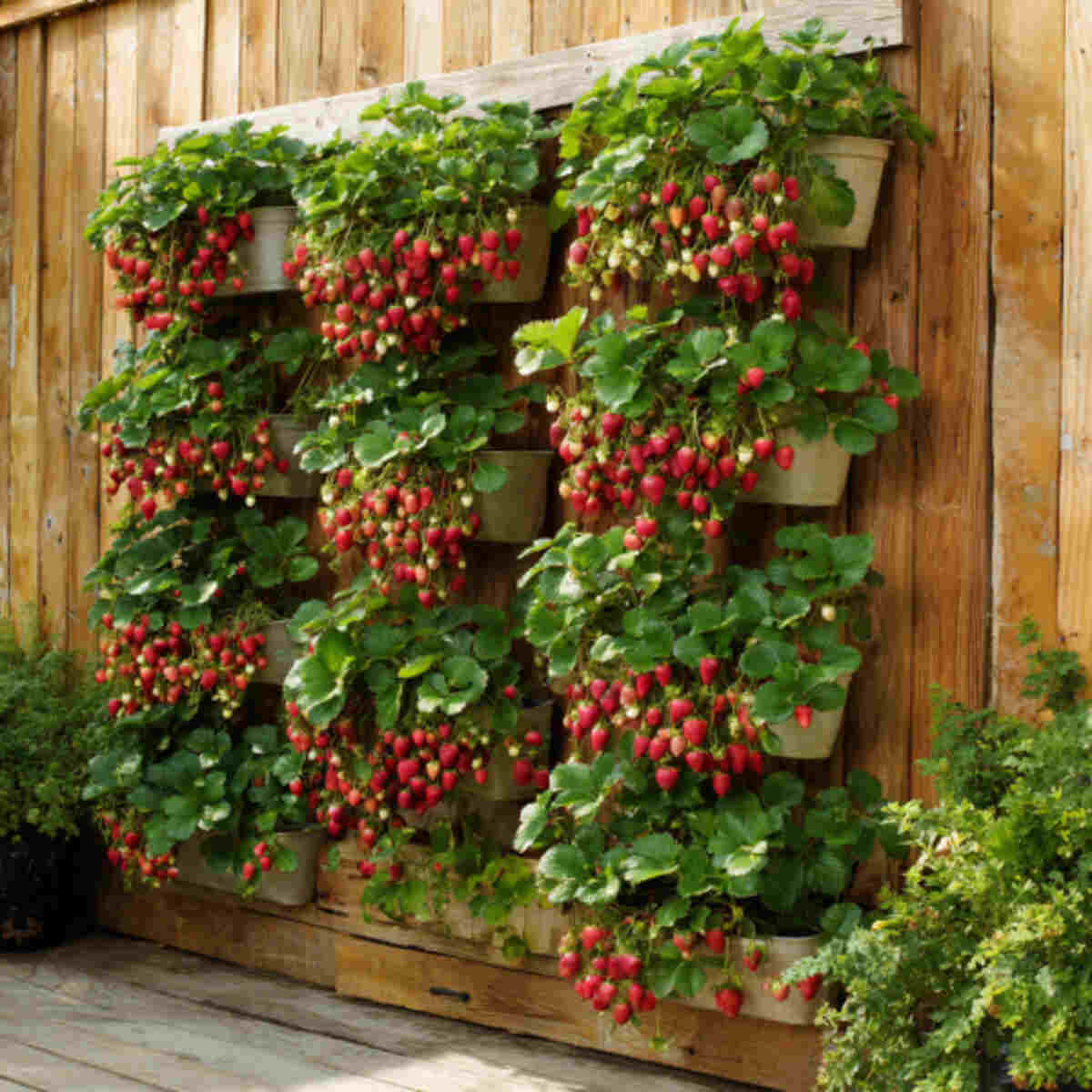 Vertical Strawberry Garden