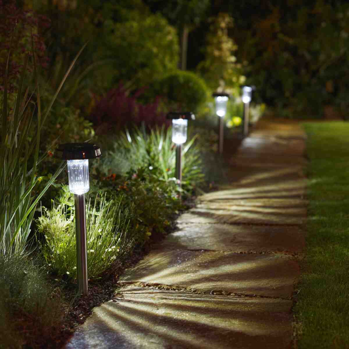Straight-Lined Solar Stake Path