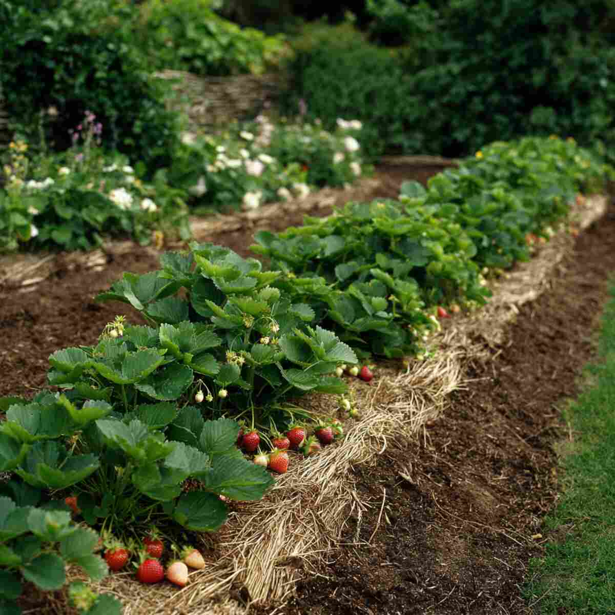 Strawberry Edge Rows