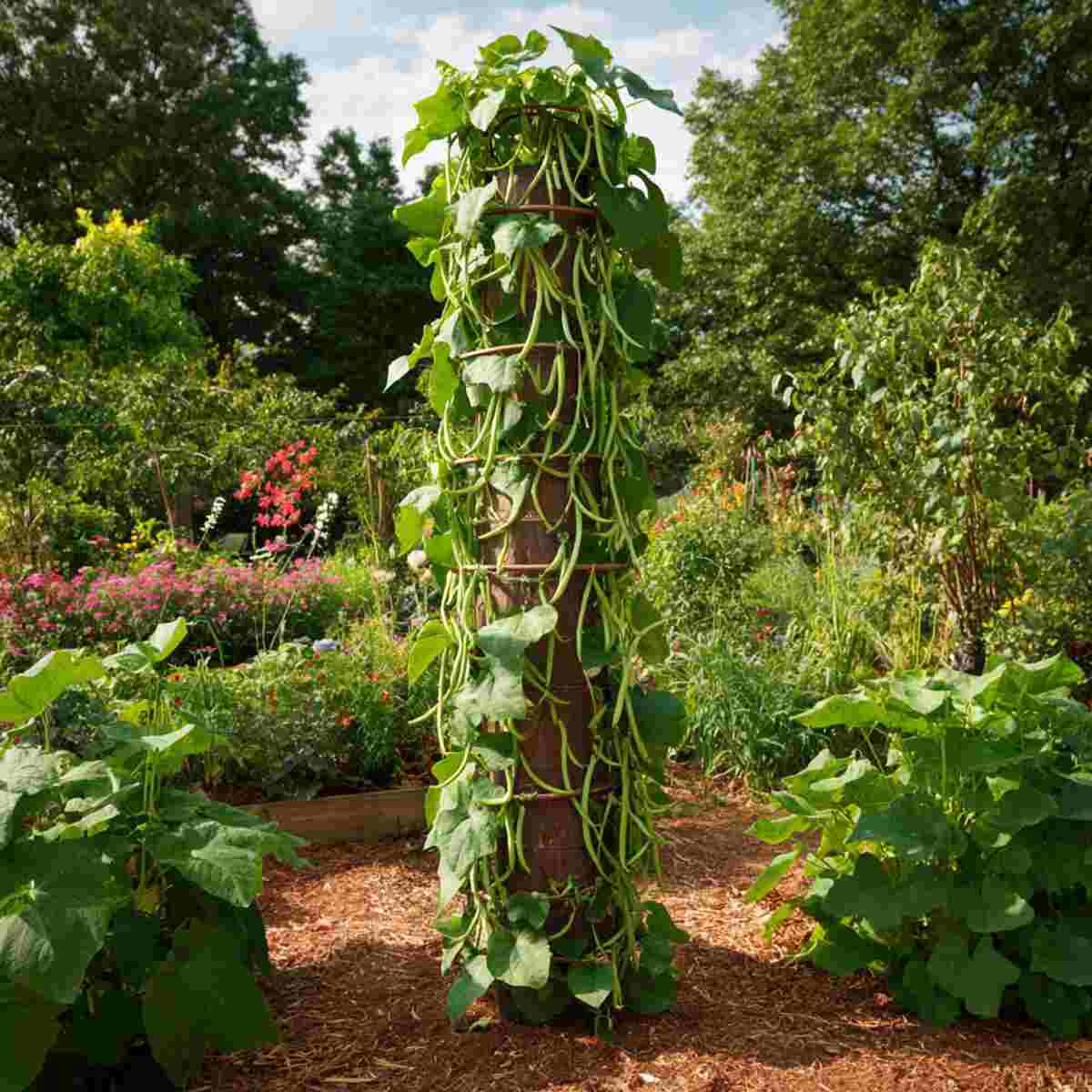 Spiral Bean Pole Tower