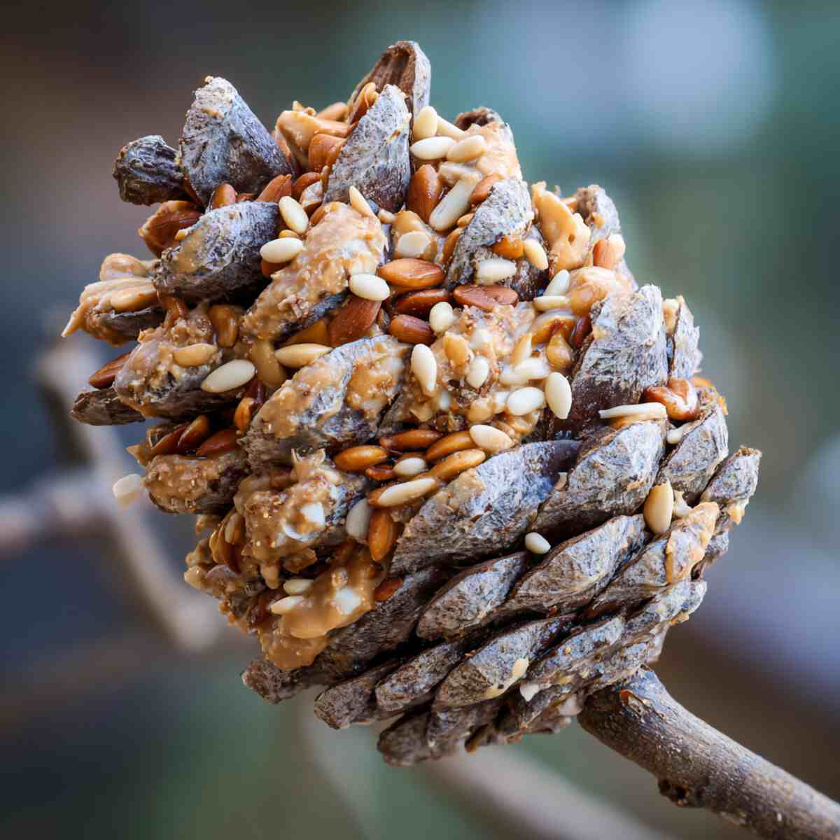 DIY Pinecone Peanut Butter Feeder