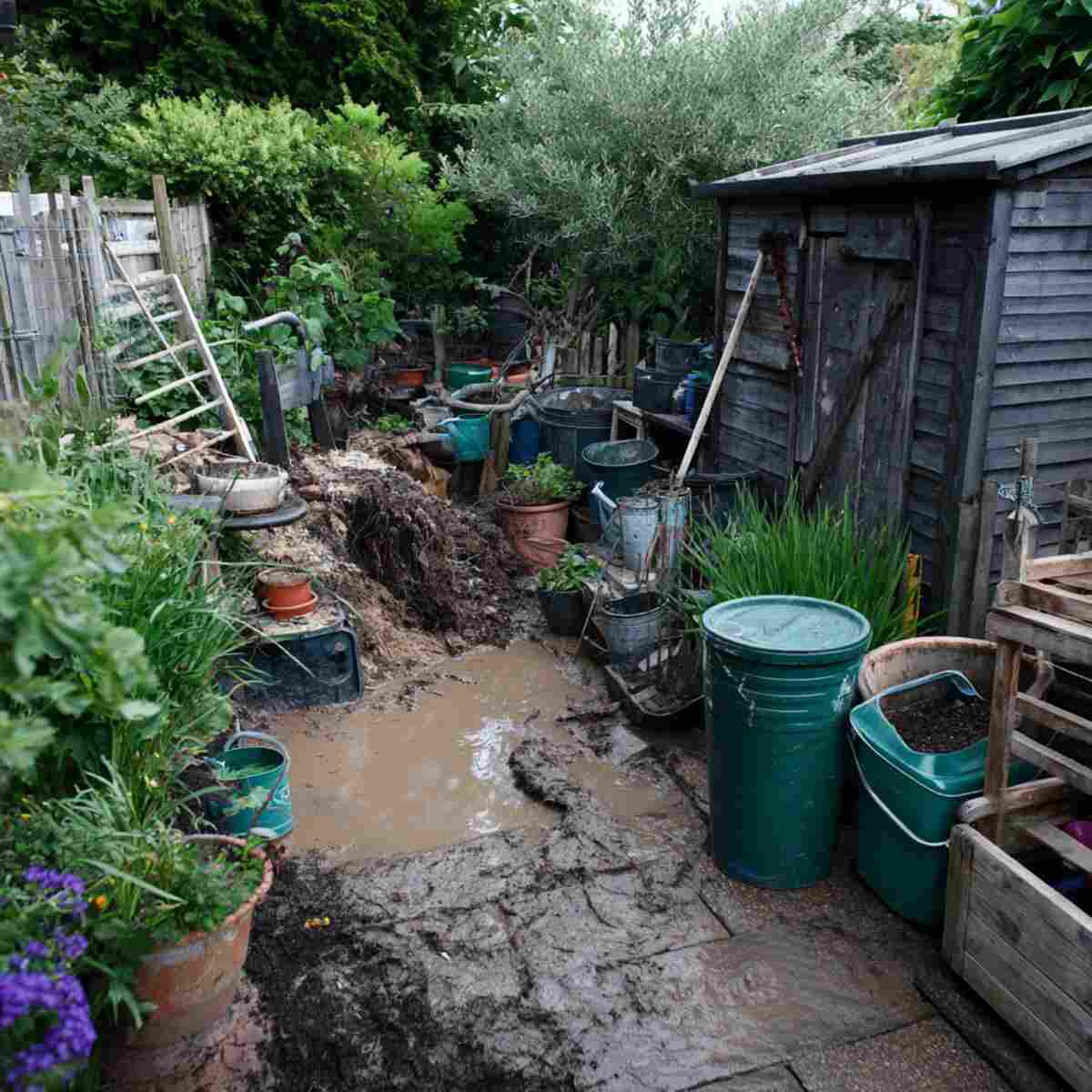 Mud Zone Near Compost Heap