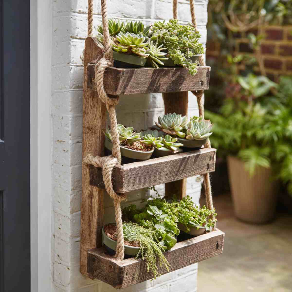 Pallet Rope Ladder Planter