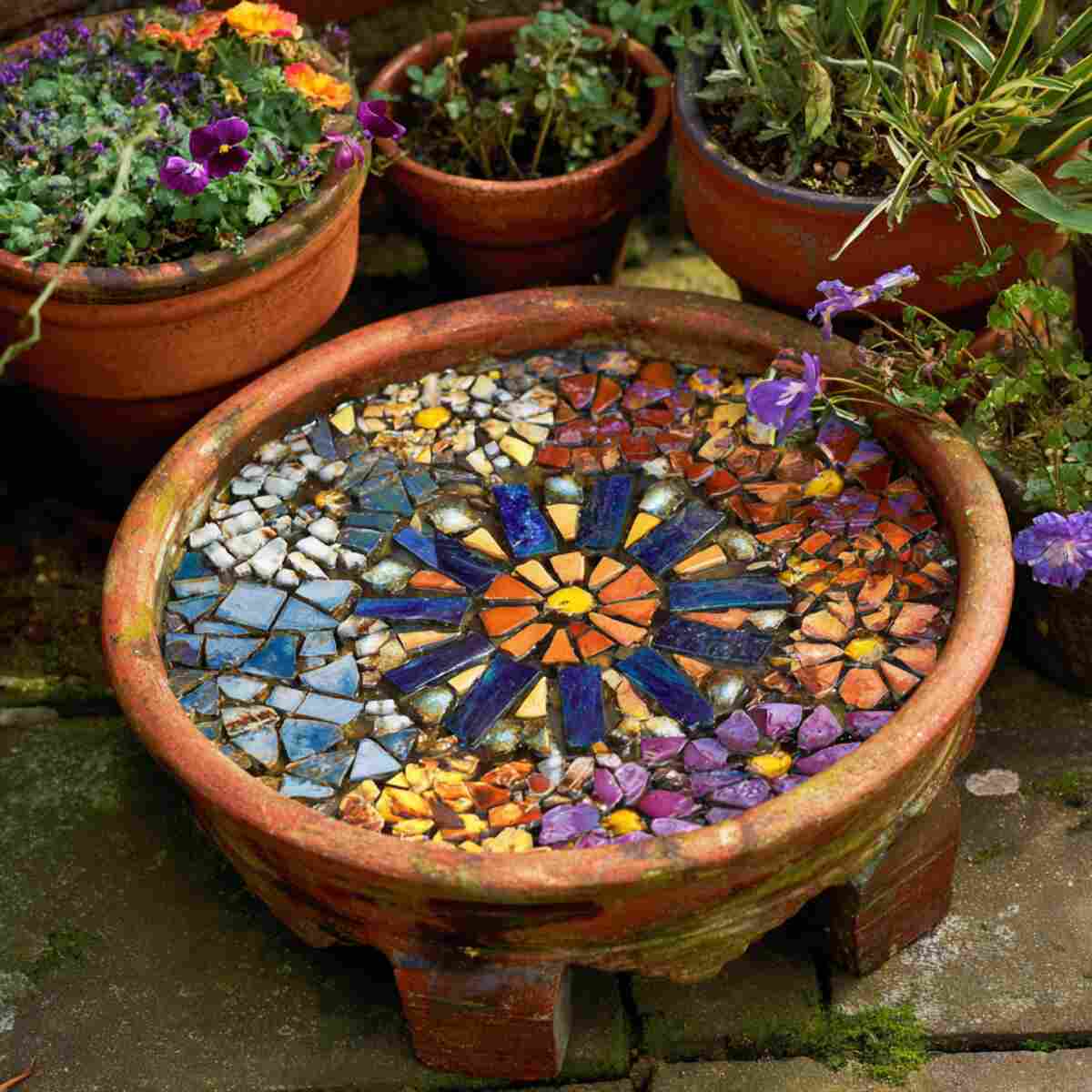 Decorative Mosaic Mud Tray