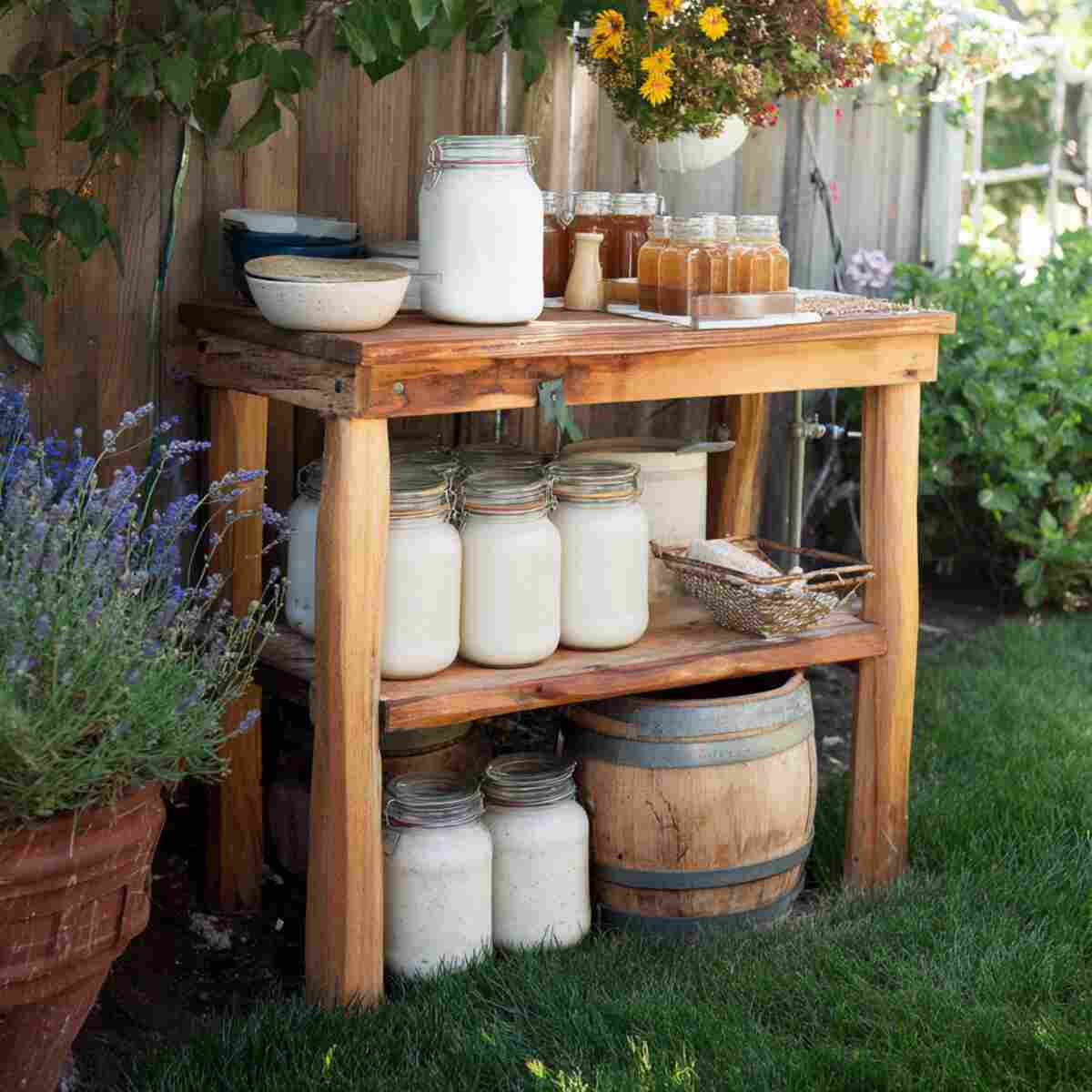 Outdoor Sourdough Starter Station