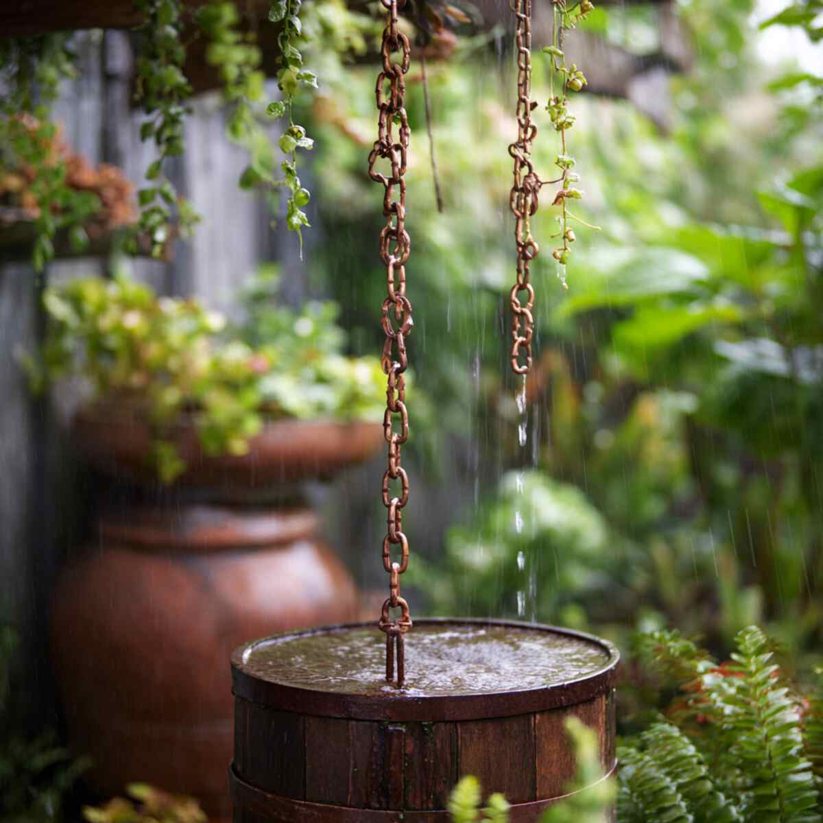 Rain Chain to Barrel
