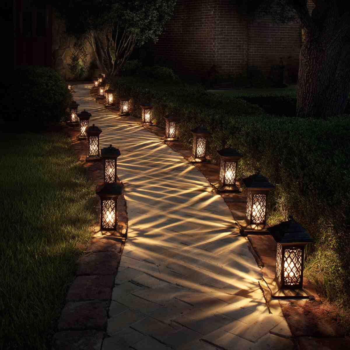 Zigzag Solar Lantern Walkway