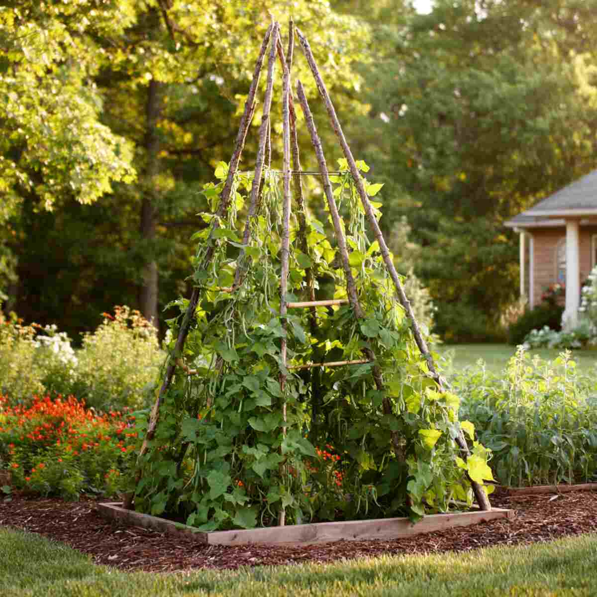 Four-Pole Pyramid Frame