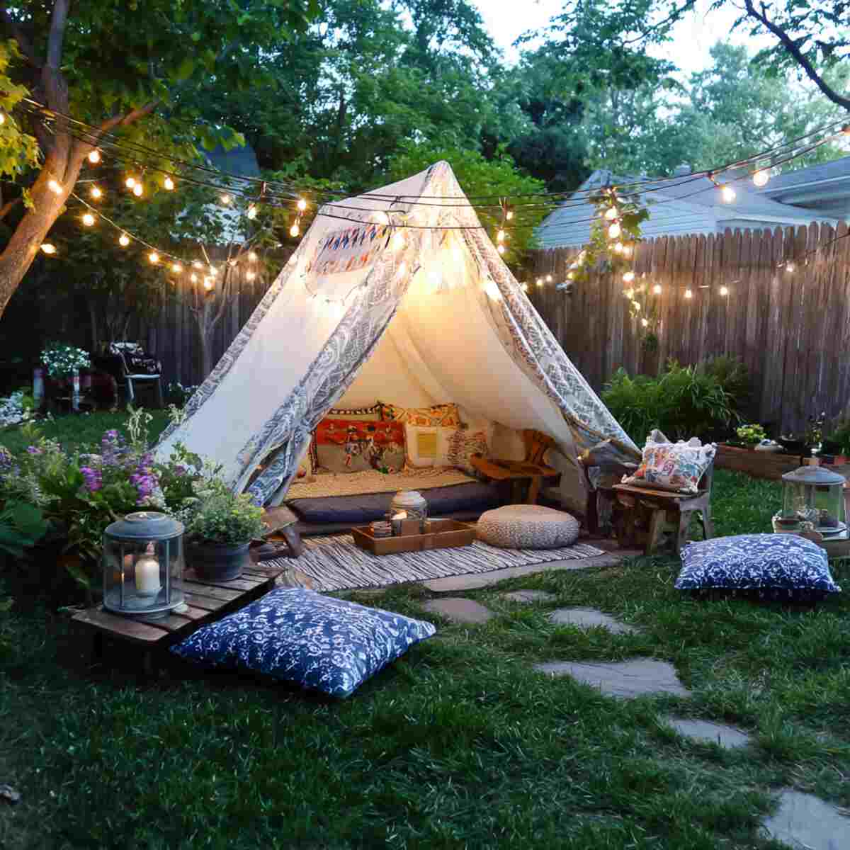 Backyard Camping Setup