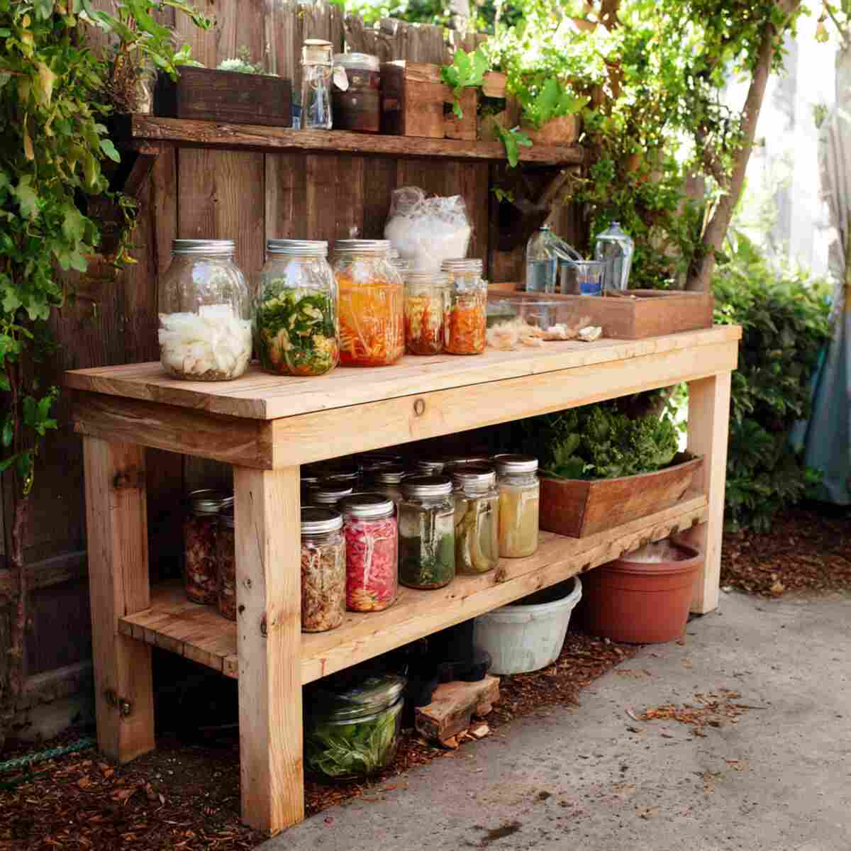 DIY Kimchi Prep Table