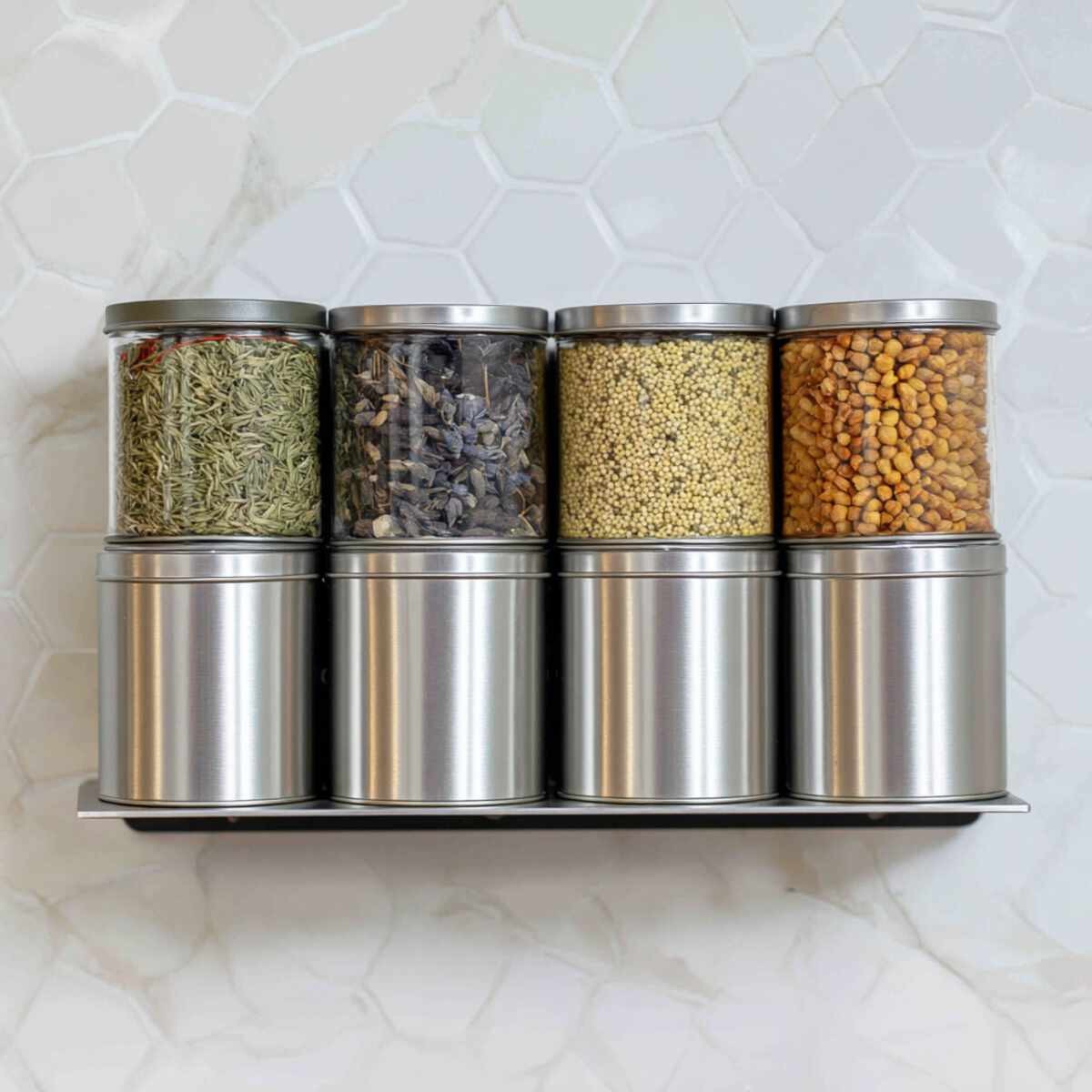 Magnetic Tins on Metal Board