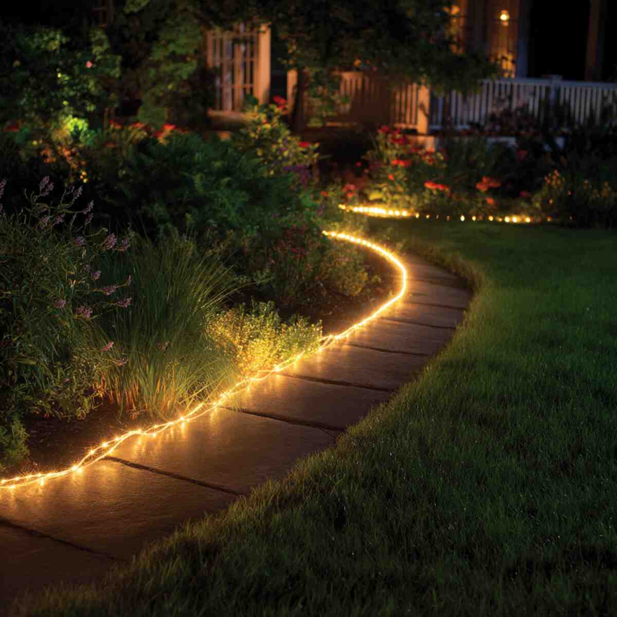 Solar Rope Light Garden Border