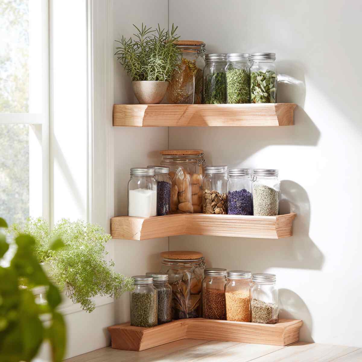 Floating Corner Shelves
