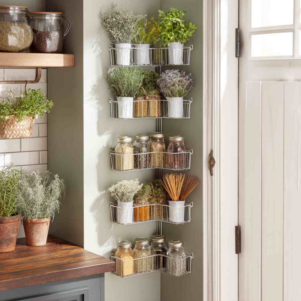 Over-the-Door Herb Rack
