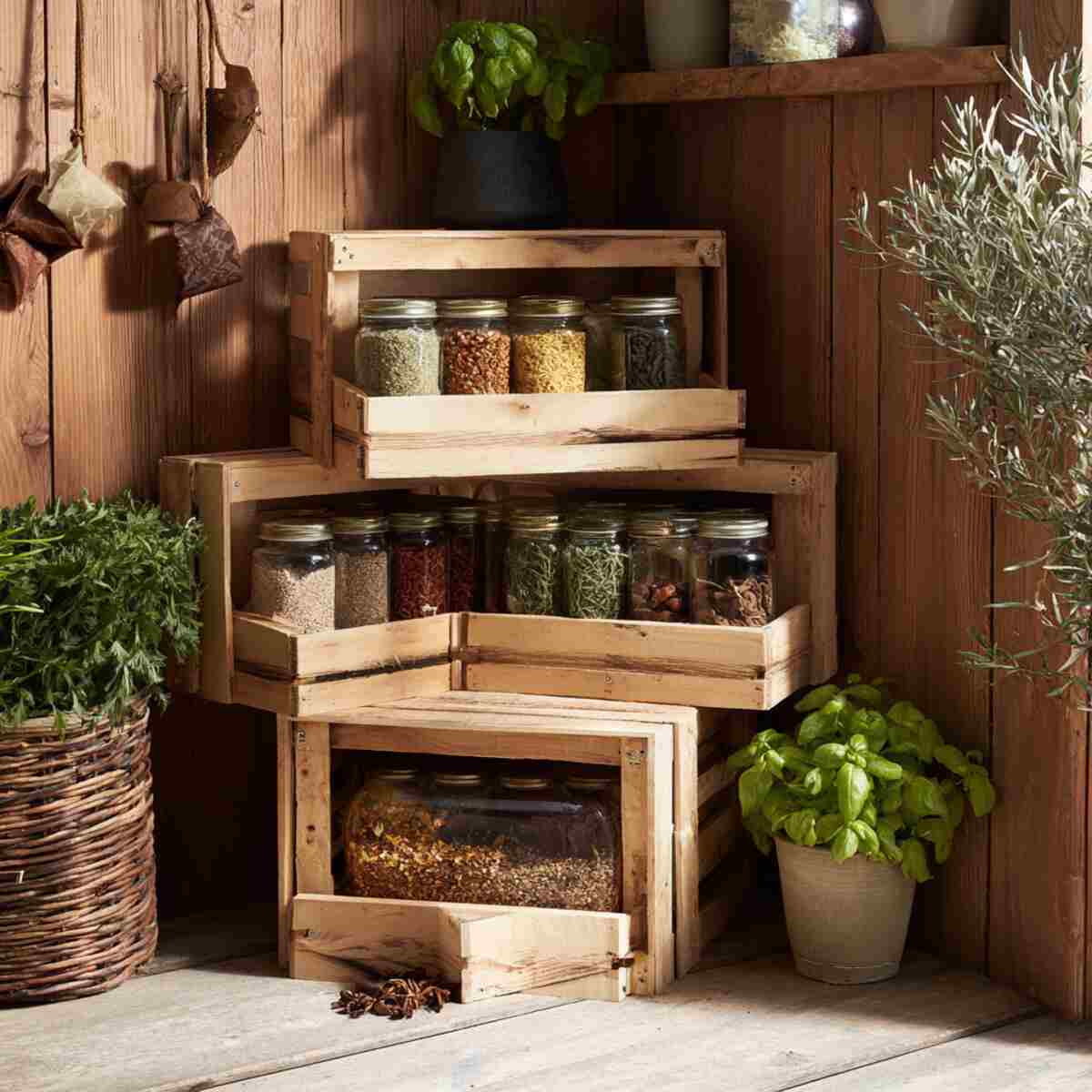 Wooden Crate Stack