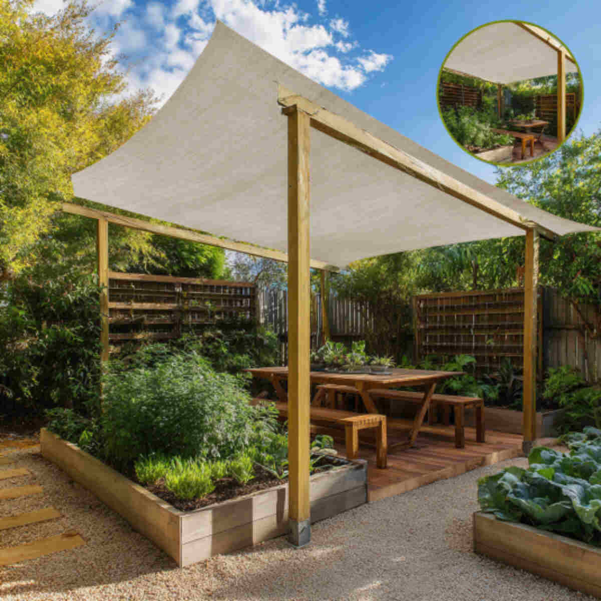 A-Frame Shade Cloth Structure