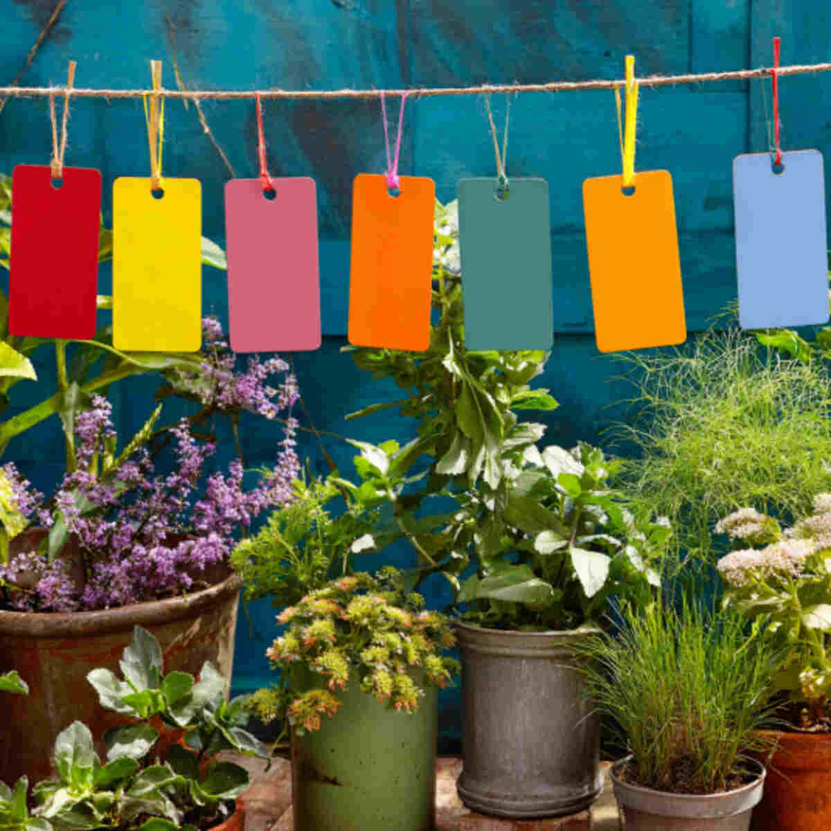 Brightly Colored Chalkboard Tags