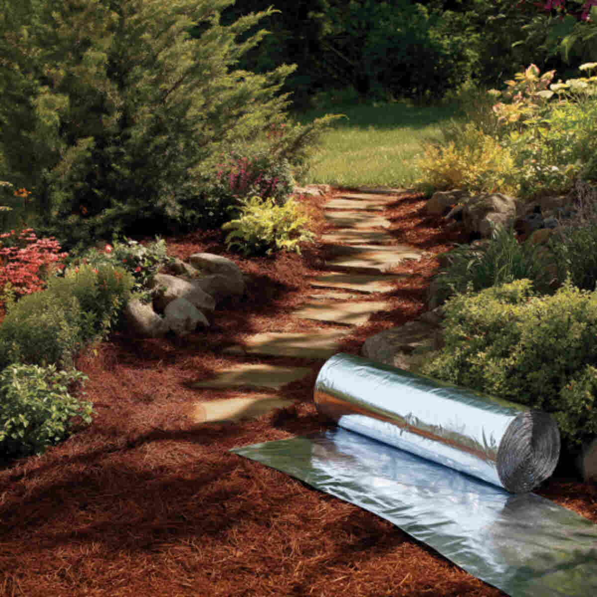 DIY Walkways Using Reflective Mulch Rolls