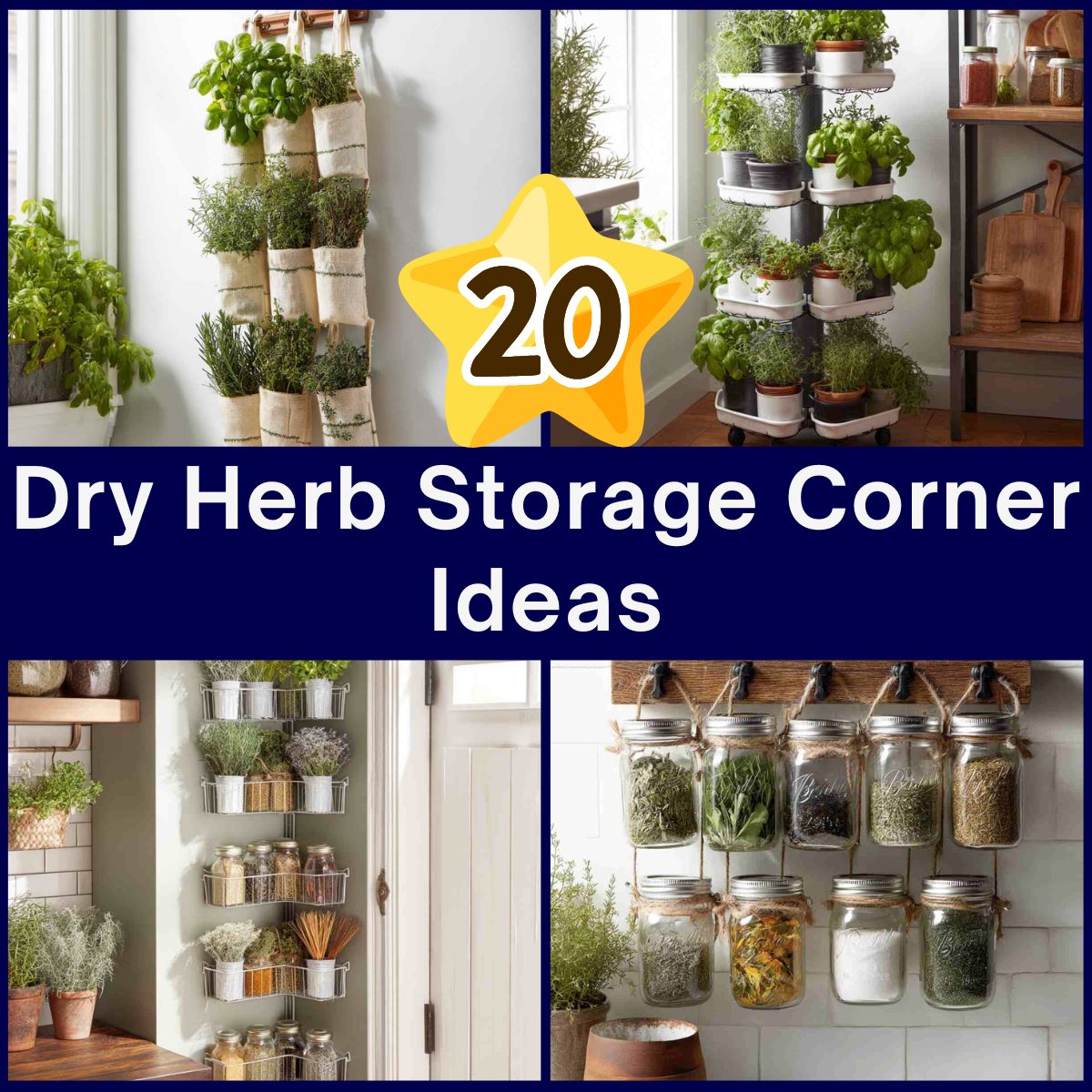 Dry Herb Corner Storage Ideas