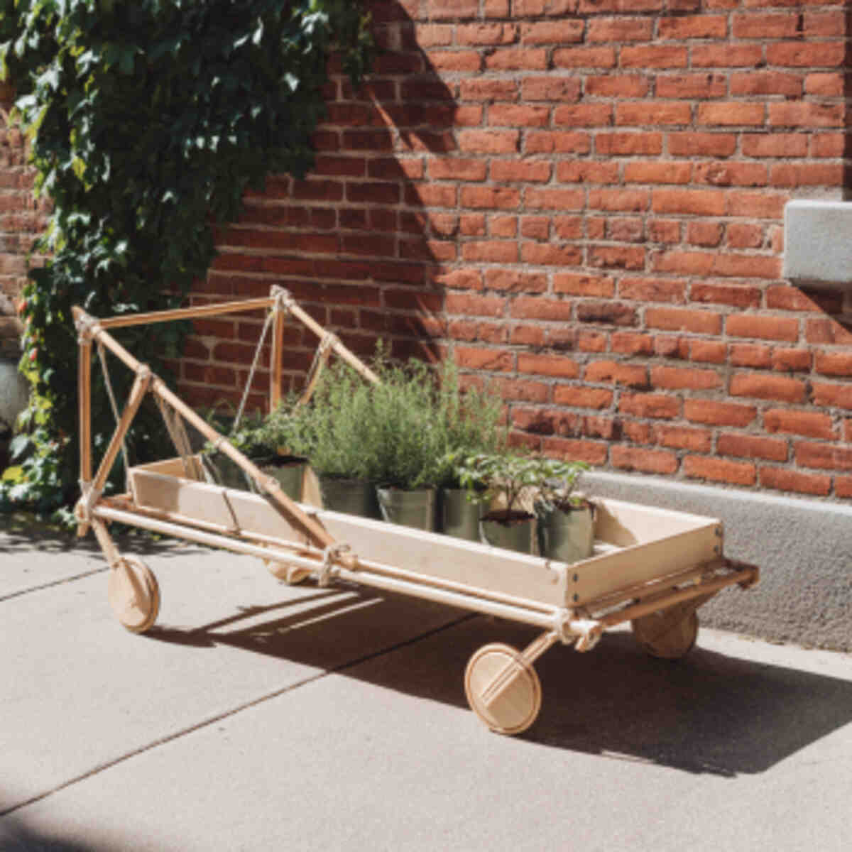 Foldable Cot Turned into a Mobile Planter Cart