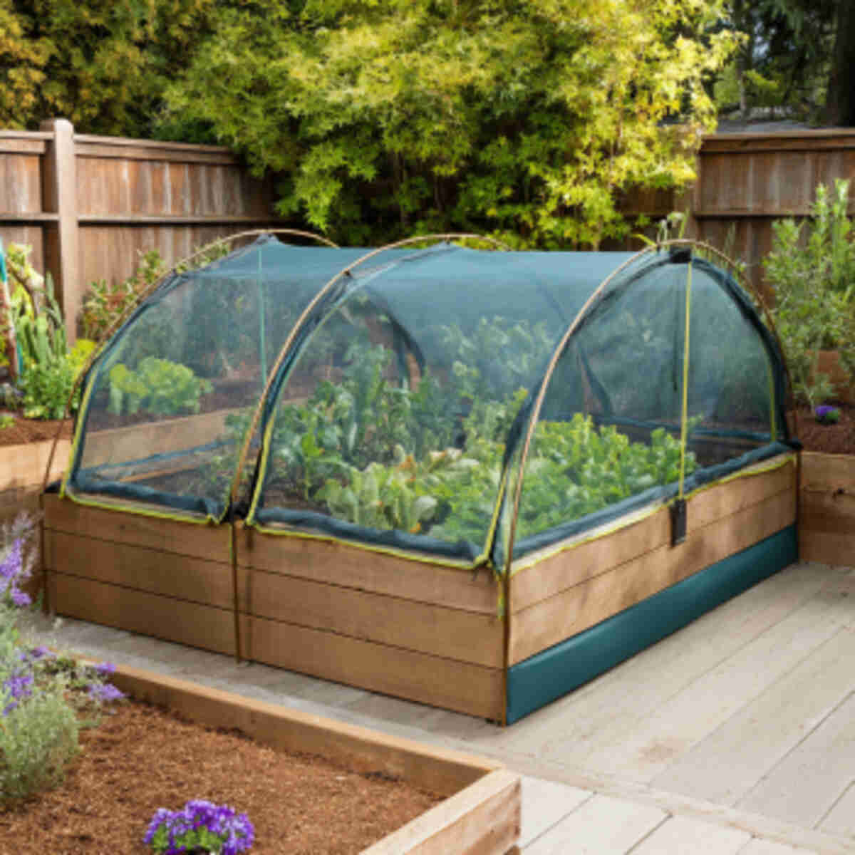 Foldable Tent for Raised Garden Bed Protection

