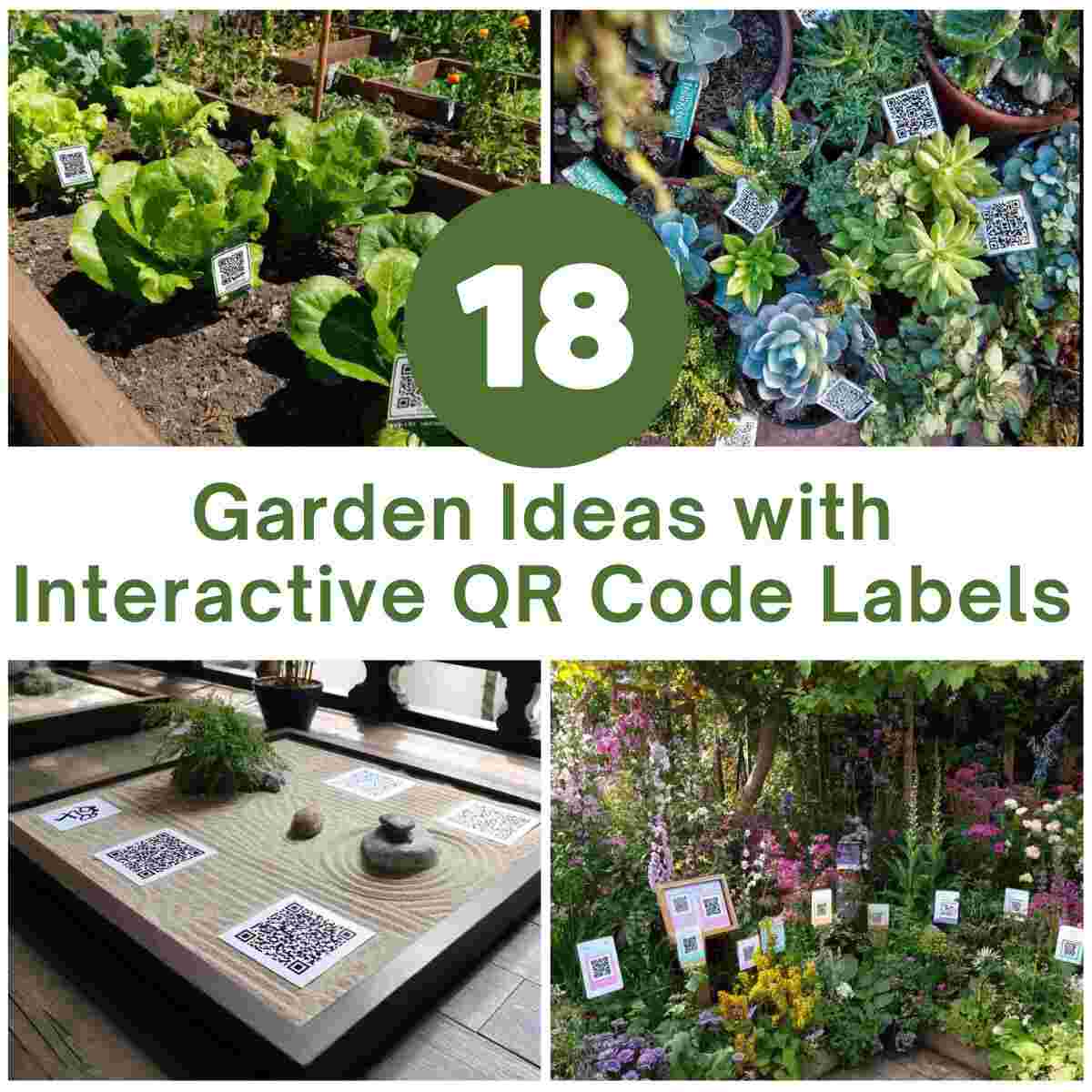 Garden Ideas with Interactive QR Code Labels