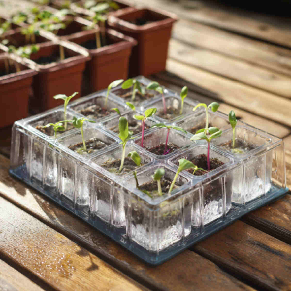Ice Cube Tray with DIY Humidity Dome