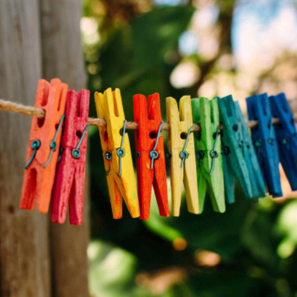 Rainbow-Painted Clothespins