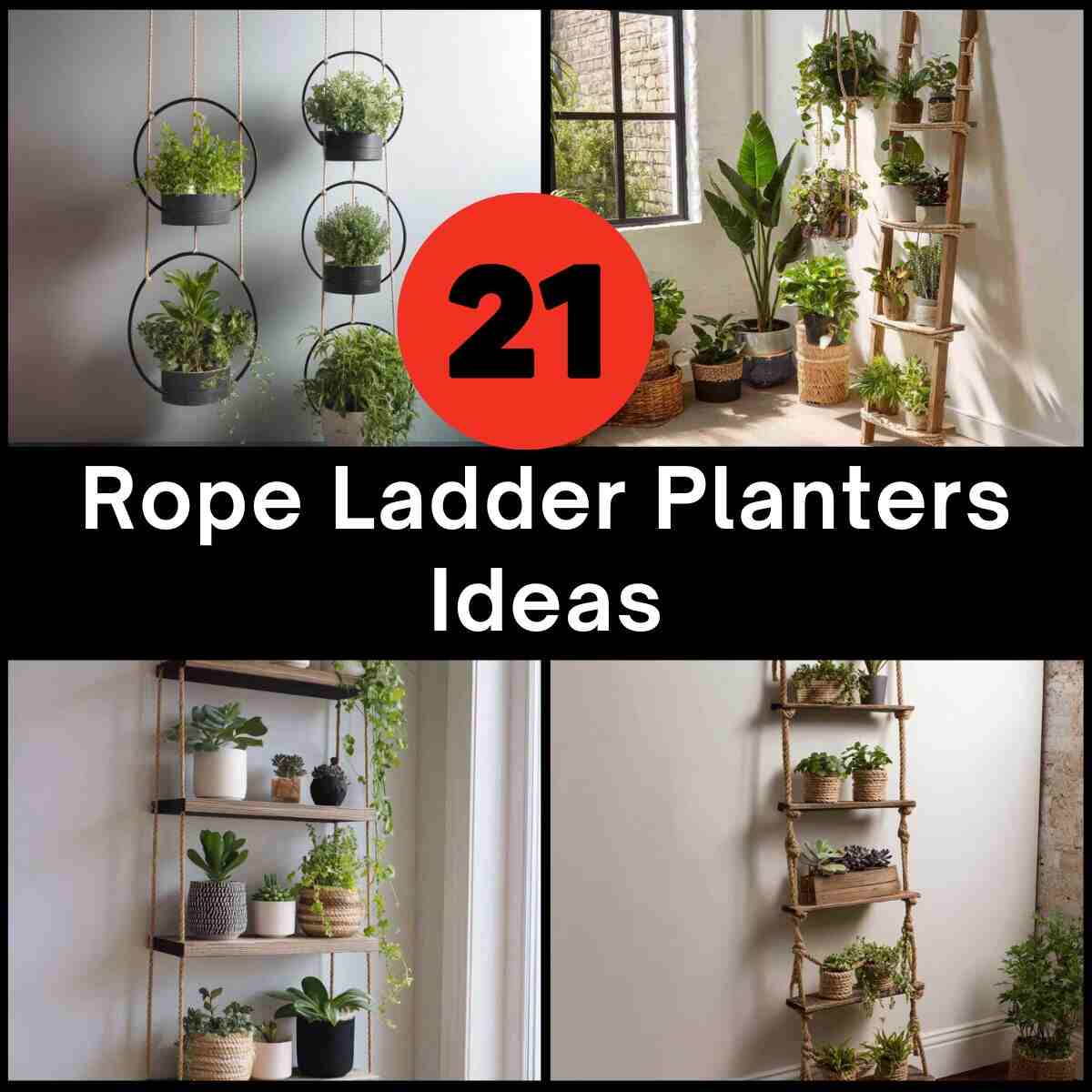 Rope Ladder Planter Ideas