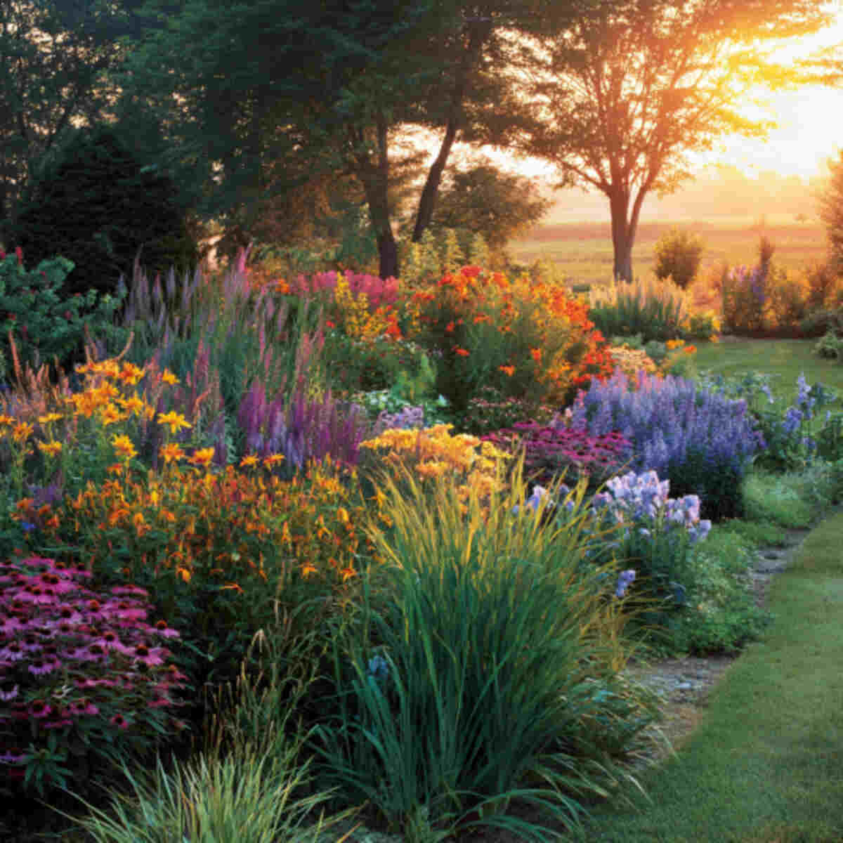 Sunset Hues Perennial Border
