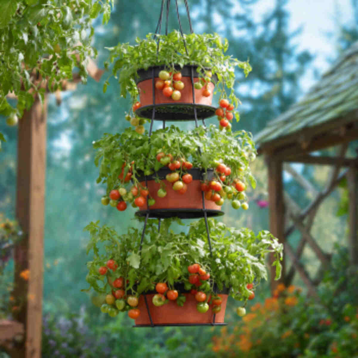 Tiered Tomato Hanging Planter Tower