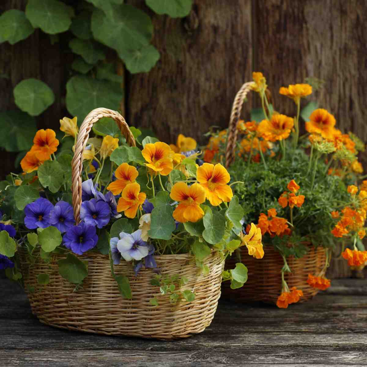 Edible Flowers (Nasturtiums, Violas, Calendula)